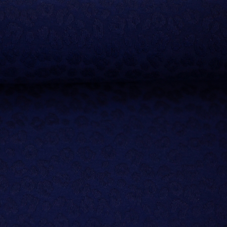 Jacquardjersey - Struktur - Leo - dunkelblau